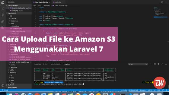 Cara Upload File ke Amazon S3 Menggunakan Laravel 7